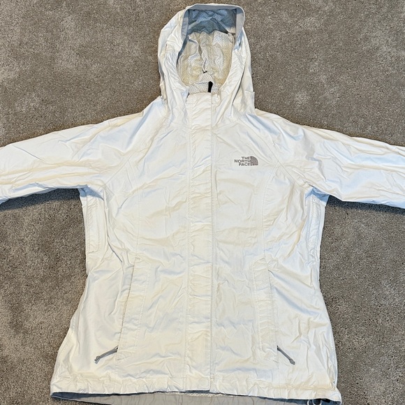 The North Face White Hooded Raincoat - Picture 1 of 4